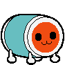 Don-chan idle animation from Taiko no Tatsujin DS